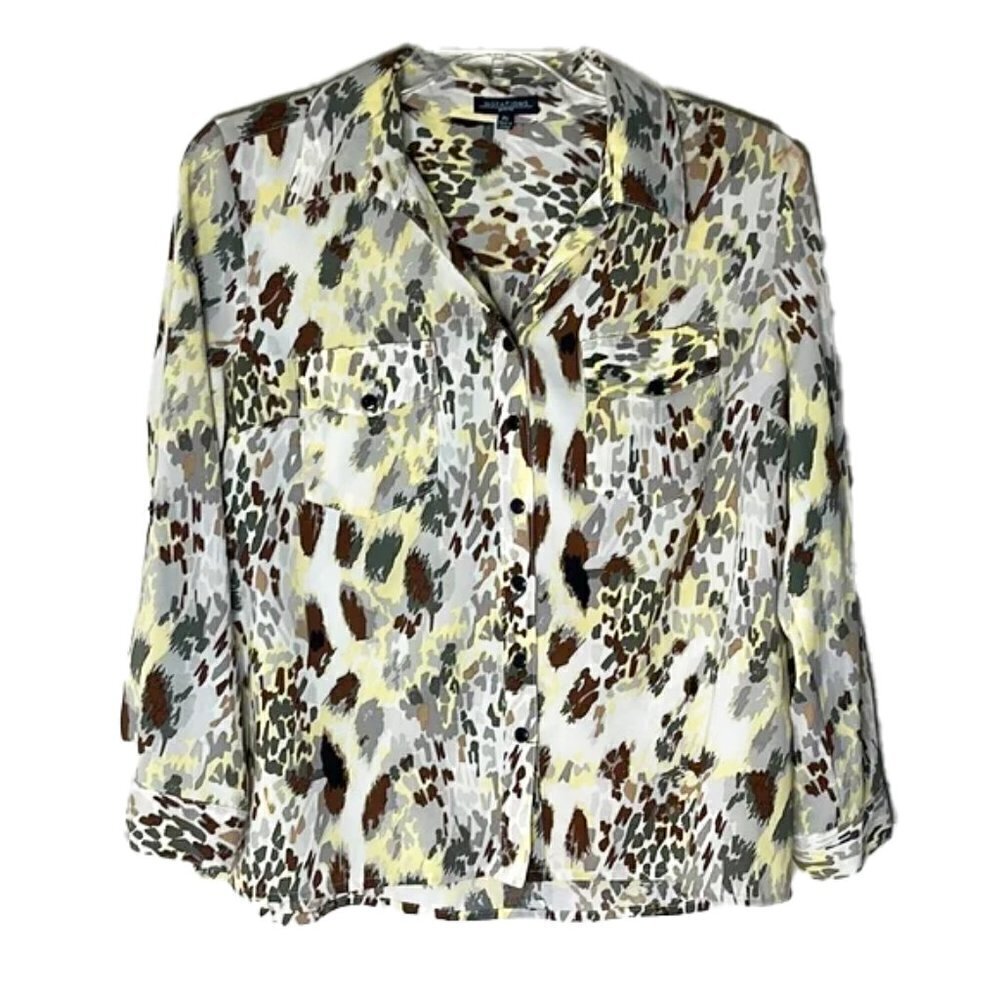 ❤️ NOTATIONS Button Down Shirt Size PL